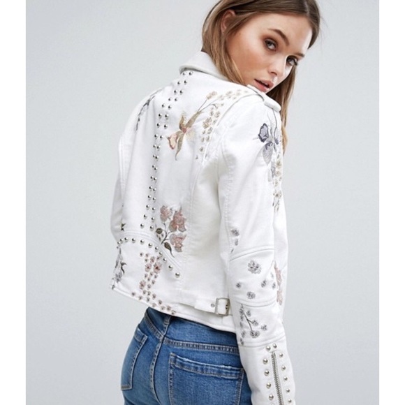 Blank NYC Jackets & Blazers - Blank NYC Faux Leather Embroidered Jacket